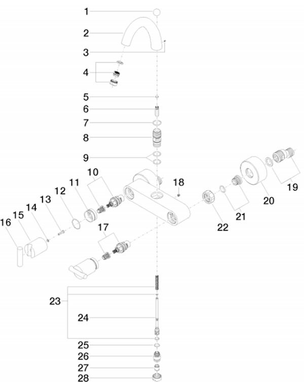 Villeroy & Boch Circle WallMounted Bath Mixer and Shower Set 25100920